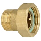Screw connection ET/IT 3/8&quot; x 1/2&quot; flat-sealing brass bright