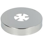 Push-on rosette, brass chrome-plated 80 mm x 3/4&quot; x 15 mm