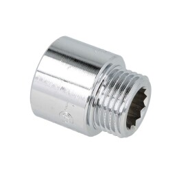 Tap extension 1/2&quot; x 20 mm chrome-plated brass