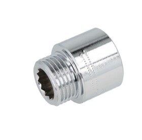 Tap extension 1/2&quot; x 20 mm chrome-plated brass