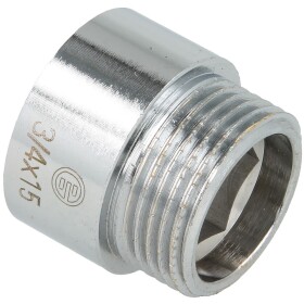 Rallonge de robinet 3/4" x 15 mm laiton chromé