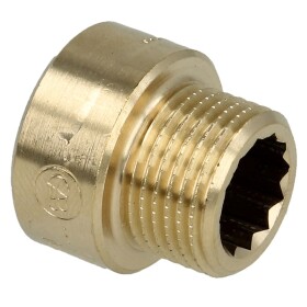 Tap extension 3/4" x 15 mm bright brass