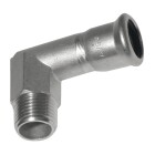 Stainless steel press fitting adapter elbow 22 mm I x 3/4&quot; ET with M-contour