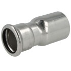 Stainless steel press fitting reducer 18 x 15 mm M/F with M-contour