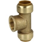 Tectite push-fitting T-piece with outlet 15 mm x 1/2&quot; IT