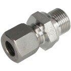 Stainless steel male stud coupling G3/8&quot; cyl. x 10 mm incl. special seal