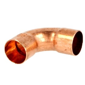 Soldered fitting copper bend 90° 54 mm F/F