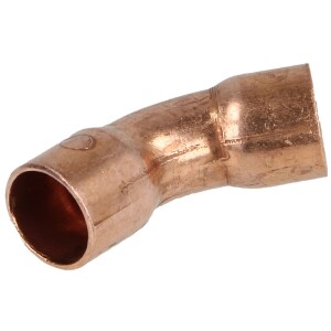 Soldered fitting copper bend 45° 64 mm F/F