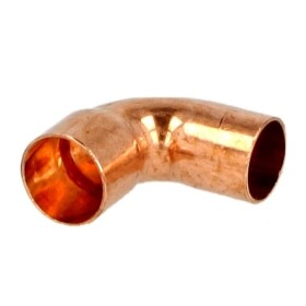 Soldered fitting copper elbow 90&deg; 14 mm F/M