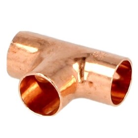 Soldered fitting copper T-piece 14 x 14 x 14 mm