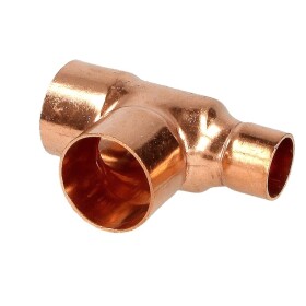 Soldered fitting copper T-piece reduced 10 x 12 x 10 mm