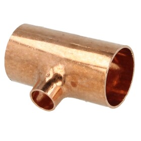 Soldered fitting copper T-piece reduced 35 x 15 x 35 mm