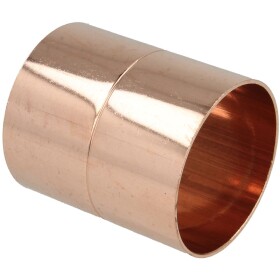 Soldered fitting copper socket with stop 12 mm