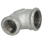 Malleable cast iron fitting elbow 90&deg; reducing 1 1/4&quot; x 1&quot; IT/IT
