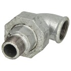 Malleable iron fitting union elbow 90&deg; 1/2&quot; IT/ET - flat seat