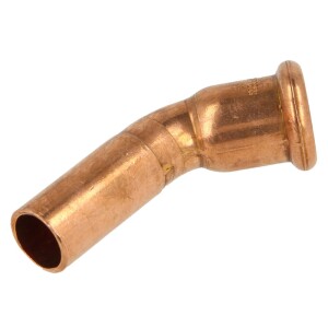 Press fitting copper elbow 45° 15 mm F/M contour M