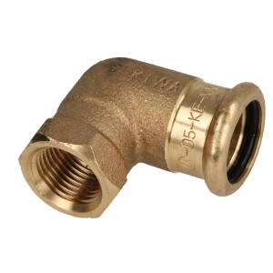 Press fitting copper elbow 90° 15 mm x 3/8" IT (contour M)