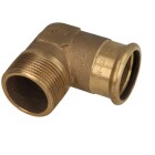 Press fitting copper elbow 90&deg; 12 mm x 1/2&quot; ET (contour M)