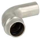 Stainless steel press fitting elbow 90&deg; 54 mm F/M with V-contour