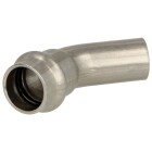 Stainless steel press fitting elbow 45&deg; 54 mm F/M with V-contour