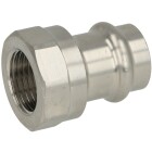 Stainless steel press fitting adapter socket, 35 m I x 1&frac14;&quot; IT with V profile