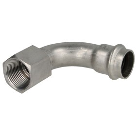 Stainless steel press fitting transition bend 90&deg;, 22...