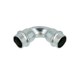 C-steel press fitting 90° elbow 15 mm I/I V profile