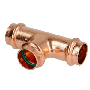 Press fitting solar T-piece copper 28 mm F/F/F (V contour)