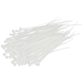 Cable tie, transparent, 2.5 x 100 mm, set of 100 pcs.