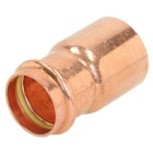 R&eacute;duction &agrave; sertir cuivre pour gaz 18 x 15 mm M/F (contour V)