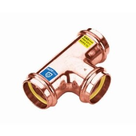 Gas press fitting copper T-piece 15 x 15 x 15 mm F/F/F...