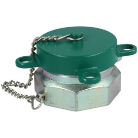 Bouchon de fermeture 2 x 2" couvercle vert p. fioul...