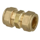 MS compression fitting straight both sides for pipe-&Oslash; 10 mm, brass