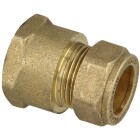 MS compression fitting, straight for pipe-&Oslash; 15 mm x 3/4&quot;