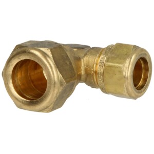 MS compression fitting, elbow/reduced for pipe-Ø 15 x 12 mm