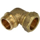 MS compression fitting, elbow/ET for pipe-&Oslash; 15 mm x 3/4&quot;