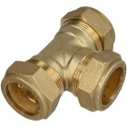 MS compression fitting T-piece all ends for pipe-&Oslash; 15 mm
