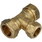 MS compression fitting T-piece/reduced for pipe-&Oslash; 22 x 15 x 22 mm