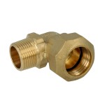 Compression fitting for PE pipes with brass ring, elbow union 40 x 1 1/2&quot; ET