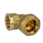 Compression fitting for PE pipes with brass ring, elbow union 20 x 1/2&quot; IT