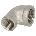 Stainless steel screw fitting elbow 90&deg; 1 1/2 x 1 1/4 reducing IT/IT