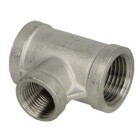 Edelstahl-Schraubfitting-T-St&uuml;ck red. 3/4 x 3/8 x 3/4 IG/IG/IG