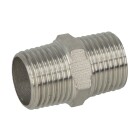 Stainless steel screw fitting double nipple 1&quot; ET/ET octagon