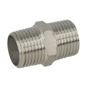 Edelstahl-Schraubfitting-Doppelnippel 2 AG/AG 8-Kant