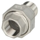 Edelstahl-Schraubfitting-Verschraubung flachdichtend, 3/8 IG/AG