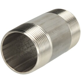 Stainless steel double pipe nipple 100mm 3/4" ET,...