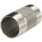Stainless steel double pipe nipple 40mm 1&quot; ET, conical thread