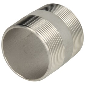 Stainless steel double pipe nipple 40mm 2&quot; ET,...