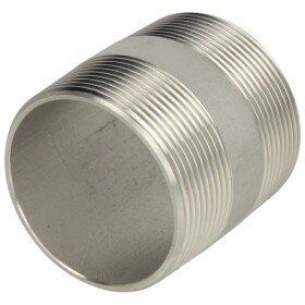Stainless steel double pipe nipple 120mm 2" ET,...