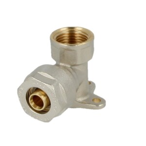 Compression fitting wall elbow brass 16 x 2 mm x ½"